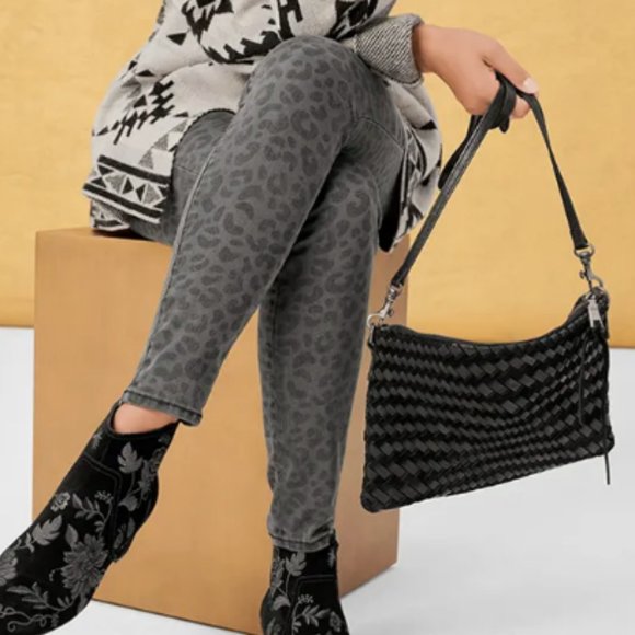 Johnny Was Woven Leather Crossbody - Picture 8 of 11